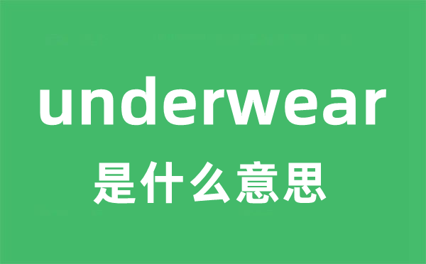underwear是甚么意义