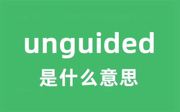 unguided是甚么意义