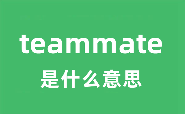 teammate是甚么意义