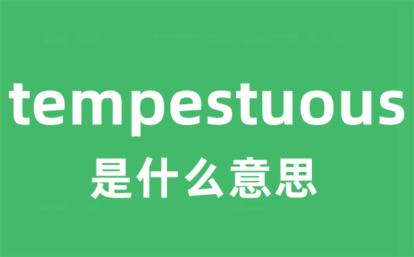 tempestuous是甚么意义