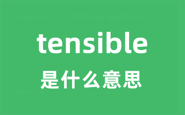 tensible是甚么意义