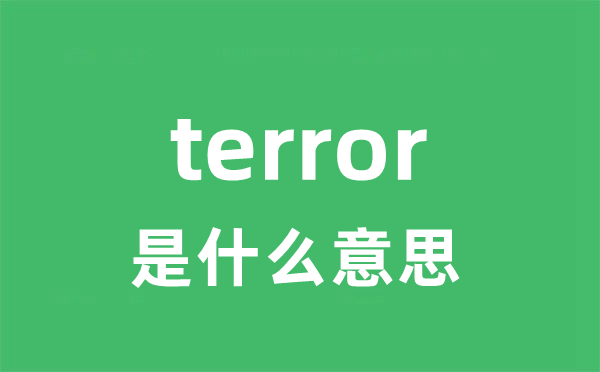 terror是甚么意义