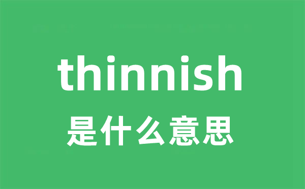 thinnish是甚么意义