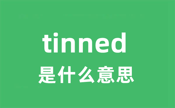 tinned是甚么意义