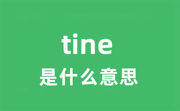 tine是甚么意义