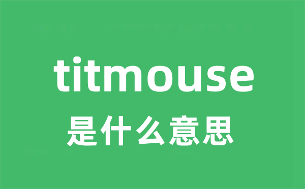 titmouse是甚么意义