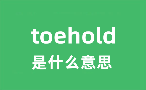 toehold是甚么意义