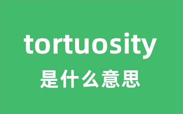 tortuosity是甚么意义