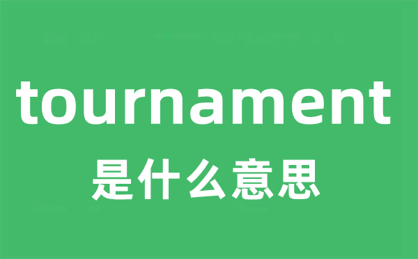 tournament是甚么意义