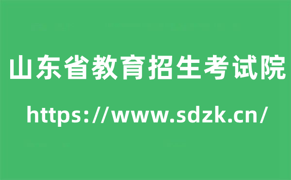 山东省教导招生测验院高考绩绩查问进口(//www.sdzk.cn/)