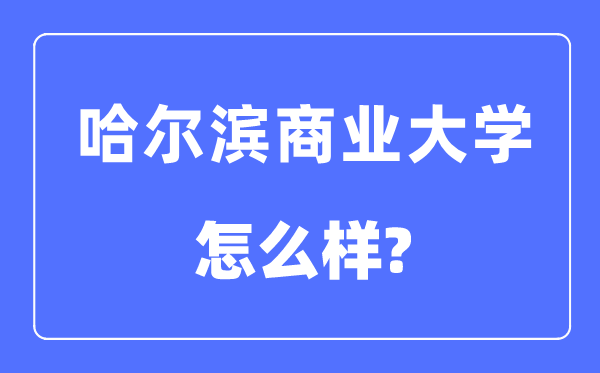 哈尔滨贸易大学是几本一本仍是二本,哈尔滨贸易大学怎样样?