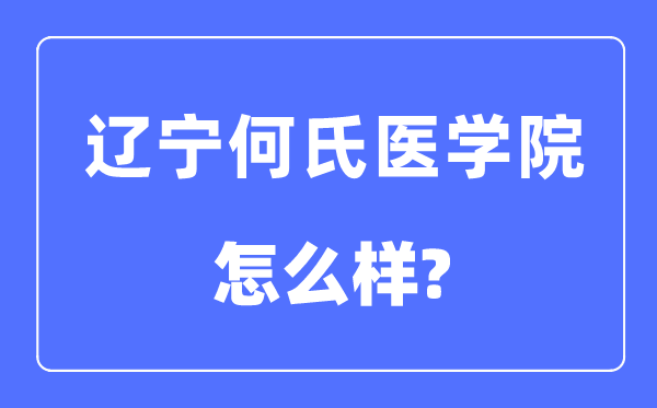辽宁何氏医学院是几本一本仍是二本,辽宁何氏医学院怎样样?