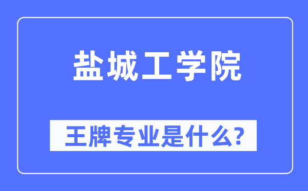 盐城工学院王牌专业是甚么,有哪些专业比拟好？