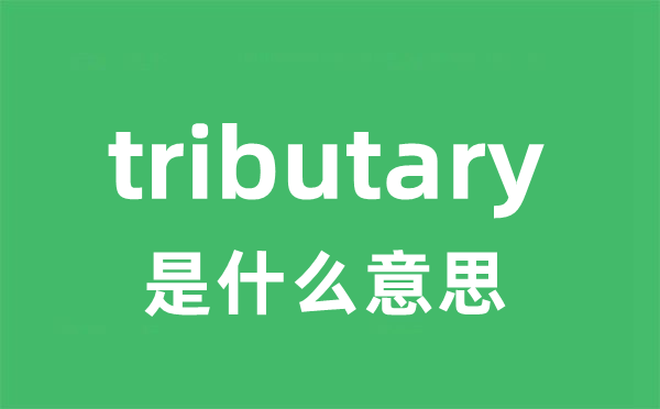 tributary是甚么意义