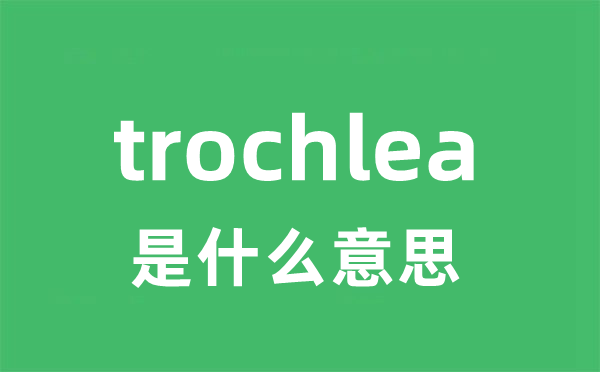 trochlea是甚么意义