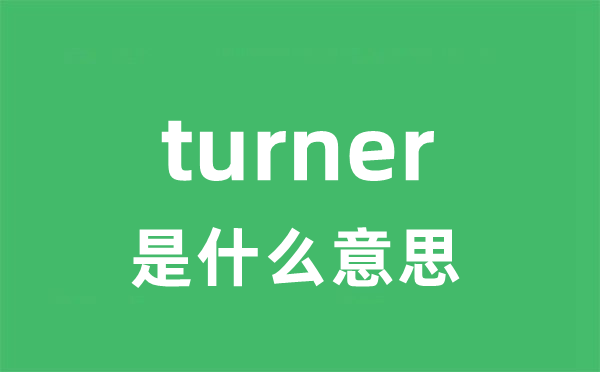 turner是甚么意义