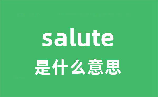 salute是甚么意义