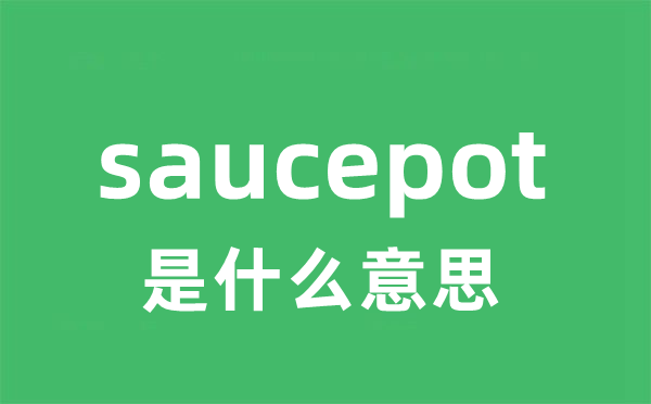 saucepot是甚么意义