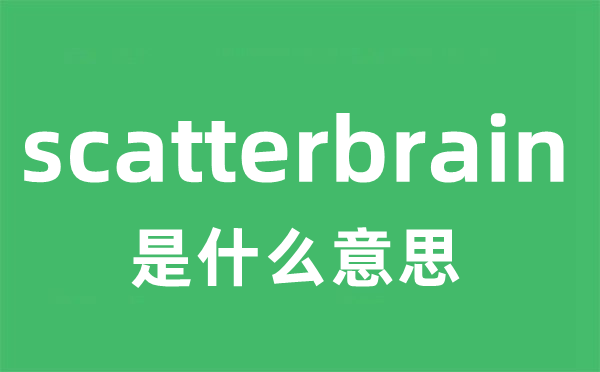 scatterbrain是甚么意义