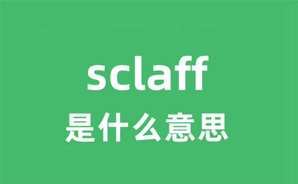sclaff是甚么意义
