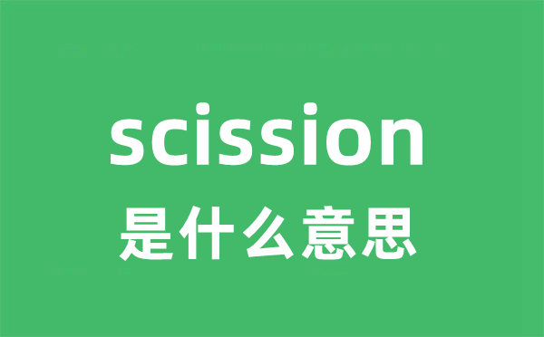 scission是甚么意义