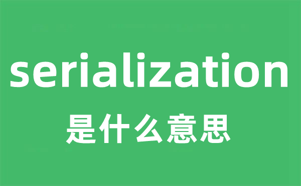 serialization是甚么意义