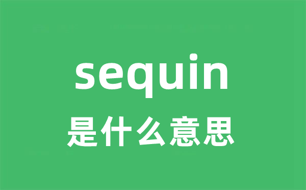 sequin是甚么意义
