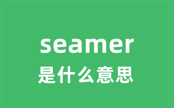 seamer是甚么意义