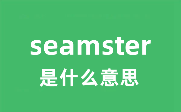 seamster是甚么意义
