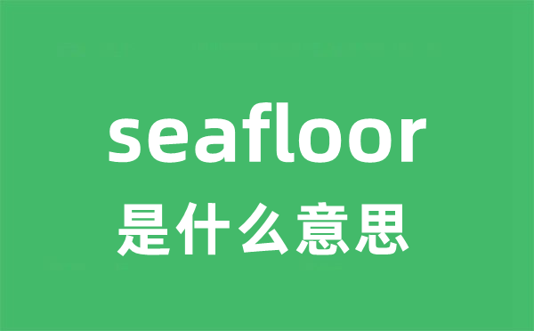 seafloor是甚么意义