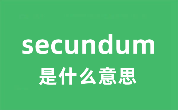 secundum是甚么意义
