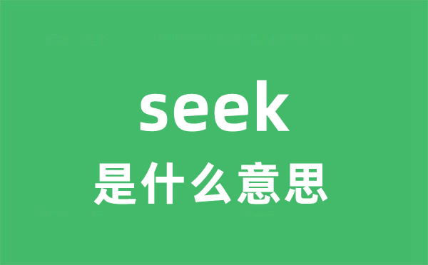 seek是甚么意义