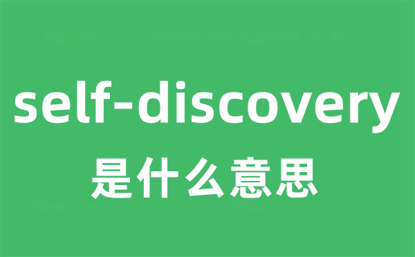 self-discovery是甚么意义