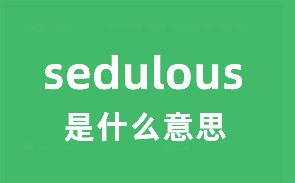 sedulous是甚么意义