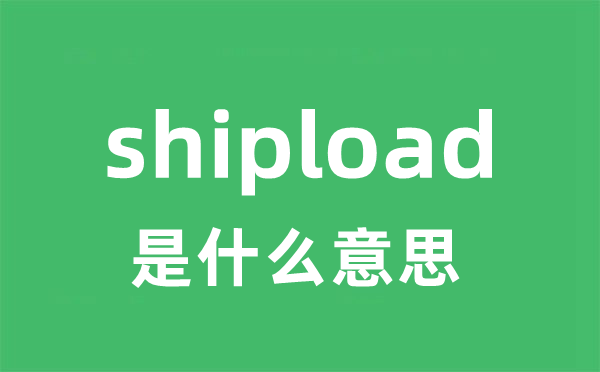 shipload是甚么意义