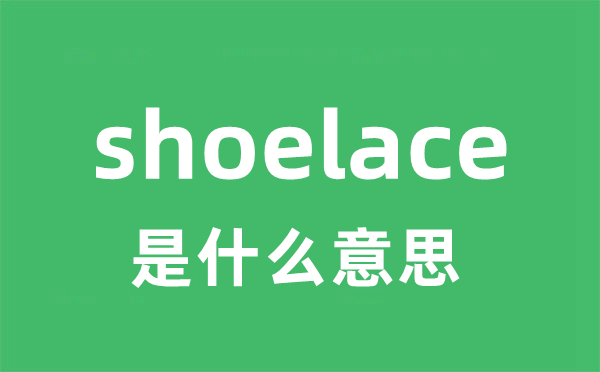 shoelace是甚么意义