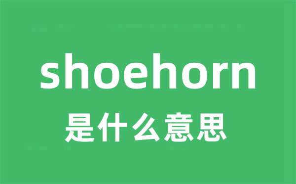 shoehorn是甚么意义