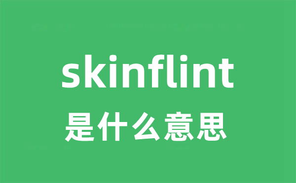 skinflint是甚么意义