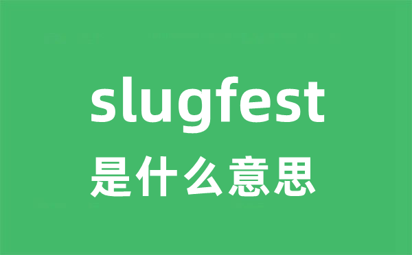 slugfest是甚么意义