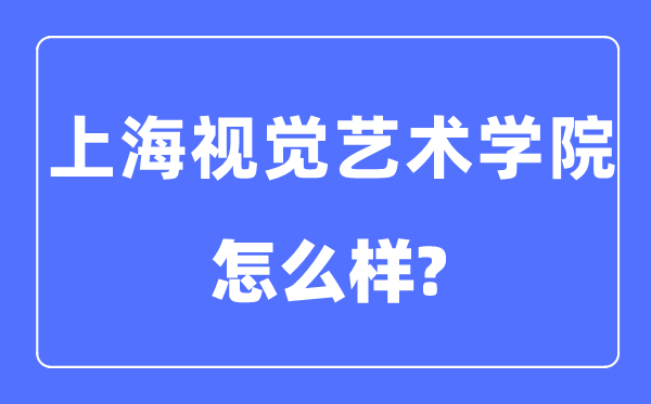 上海视觉艺术学院是几本一本仍是二本,上海视觉艺术学院怎样样？