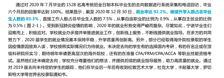 宁波诺丁汉大学失业率及失业远景怎样样,好失业吗？