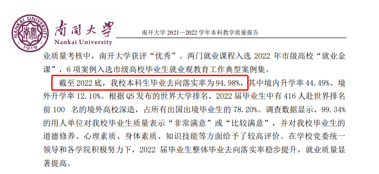 南开大学失业率及失业远景怎样样,好失业吗？