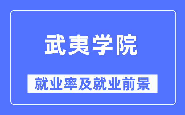 武夷学院失业率及失业远景怎样样,好失业吗？
