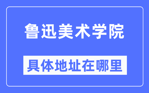 鲁迅美术学院详细地点在那里,在哪一个都会，哪一个区？
