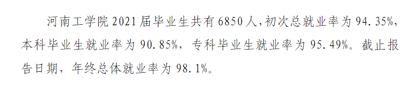 河南工学院失业率及失业远景怎样样,好失业吗？