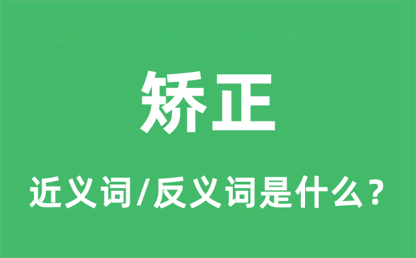 更正的近义词和反义词是甚么,更正是甚么意义