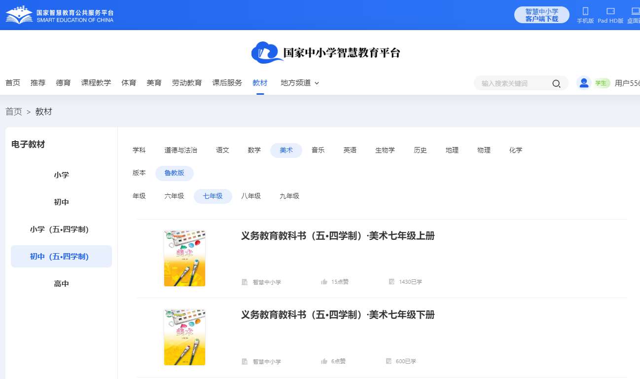 鲁教版七年级上册美术电子讲义讲义(五四学制)