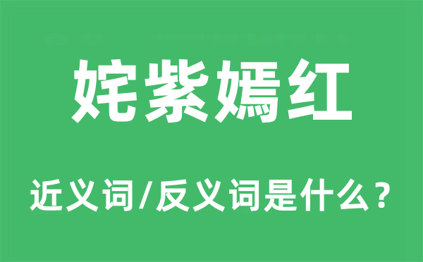 万紫千红的近义词和反义词是甚么,万紫千红是甚么意义
