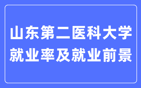 山东第二医科大学失业率及失业远景怎样样,好失业吗？