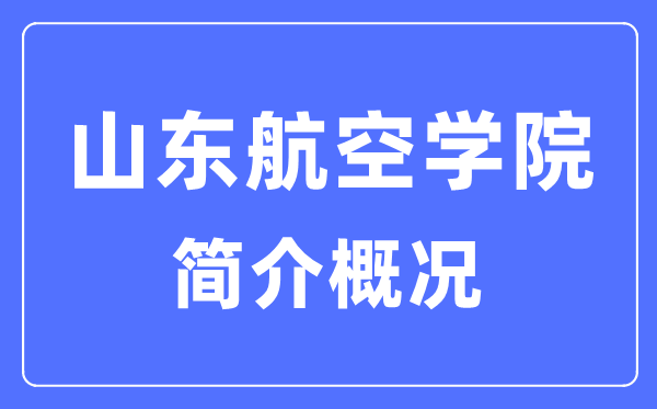 山东航空学院简介概略,山东航空学院的校训是甚么？